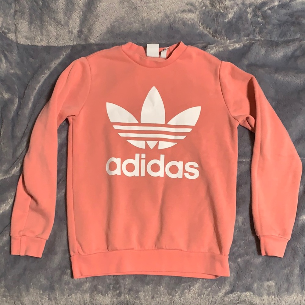 Adidas Trefoil Girls’ Salmon/Peach Crewneck